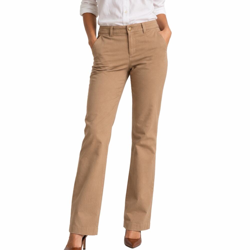 Lauren Ralph Lauren Women’s Beige Khaki Twill Chino Pants Tan Straight Leg Sz 2